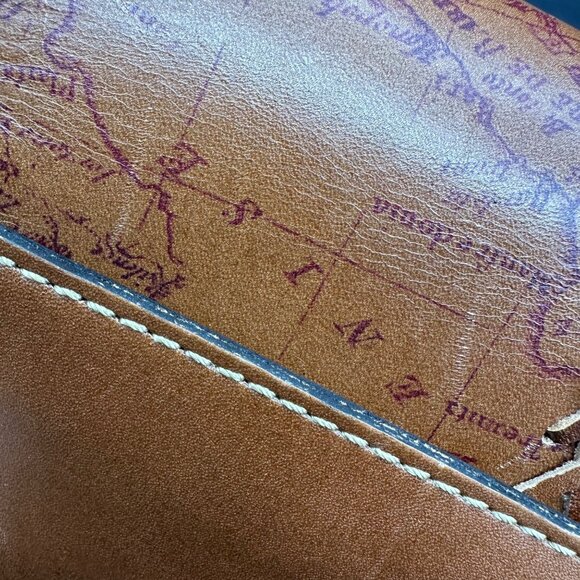 Patricia Nash Brown Leather Crossbody Shoulder Bag Purse Removable Strap Clutch - Picture 10 of 13